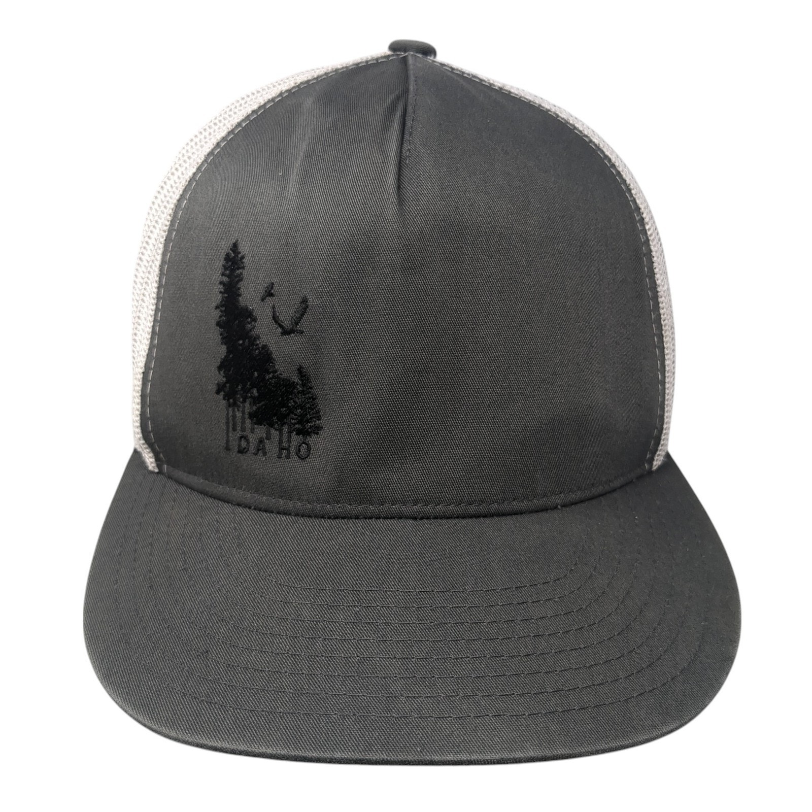 Idaho Trucker Hat Gray Os Adjustable Embroidered Mesh Back Classics Yupoong